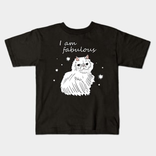 I am fabulous - persian cat Kids T-Shirt